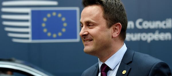 Luxembourg's Prime minister Xavier Bettel arrives for an European Council summit on March 19, 2015 at the Council of the European Union (EU) Justus Lipsius building in Brussels - Sputnik Afrique