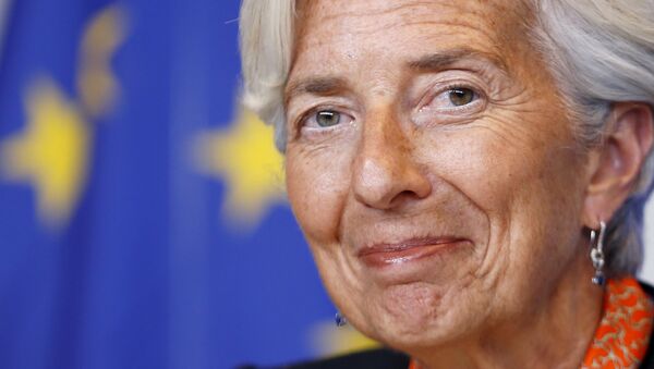 International Monetary Fund (IMF) Managing Director Christine Lagarde addresses a news conference after an euro zone finance ministers meeting in Luxembourg, June 18, 2015. - Sputnik Afrique