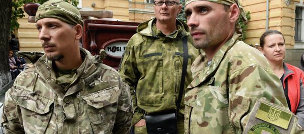 Militants de Pravy Sektor, parti ultranationaliste interdit en Russie - Sputnik Afrique