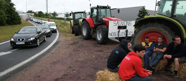 les éleveurs sur les barrages en Normandie - Sputnik Afrique