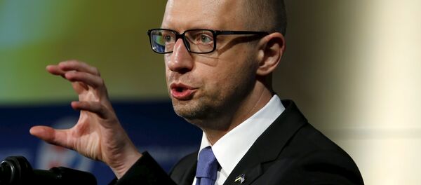 Ukrainian Prime Minister Arseny Yatseniuk delivers remarks at the U.S.-Ukraine Business Forum in Washington July 13, 2015. - Sputnik Afrique