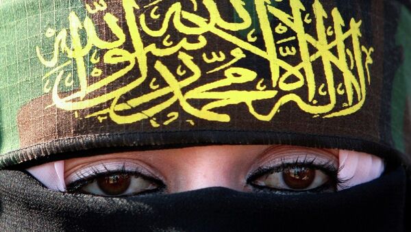 A woman supporting Islamic Jihad - Sputnik Afrique