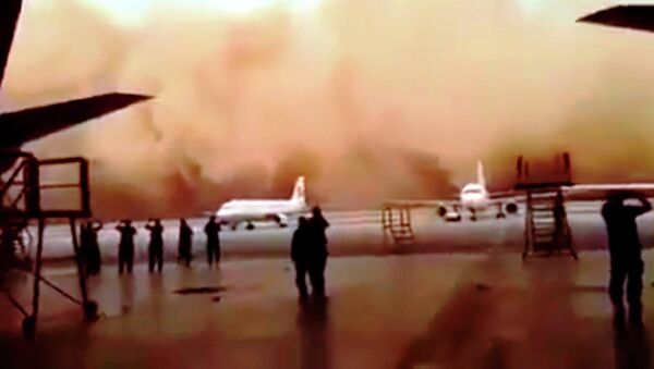 Jordanie: une violente tempête de sable paralyse l'aéroport de la capitale - Sputnik Afrique