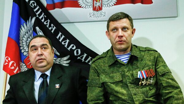 Alexander Zakharchenko, leader of the self-proclaimed Donetsk People's Republic (DPR), and Igor Plotnitsky, leader of the self-proclaimed Luhansk People's Republic (LPR) - Sputnik Afrique