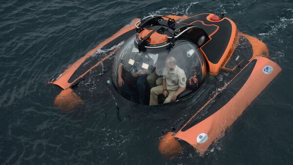 L'immersion de Vladimir Poutine en bathyscaphe dans la mer Noire - Sputnik Afrique