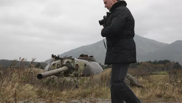 Visite de Dmitri Medvedev dans les îles Kouriles, le 1 novembre 2010 - Sputnik Afrique