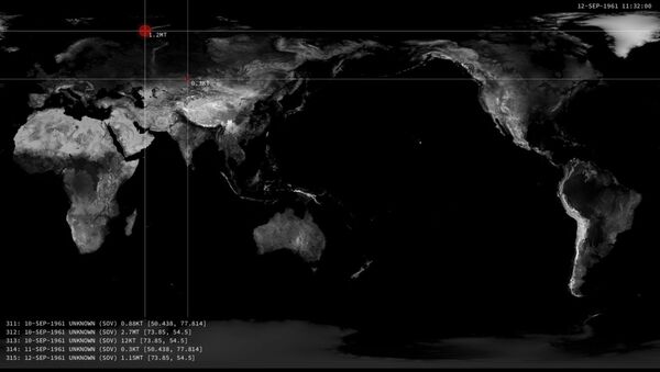 Une carte animée des explosions nucléaires - Sputnik Afrique