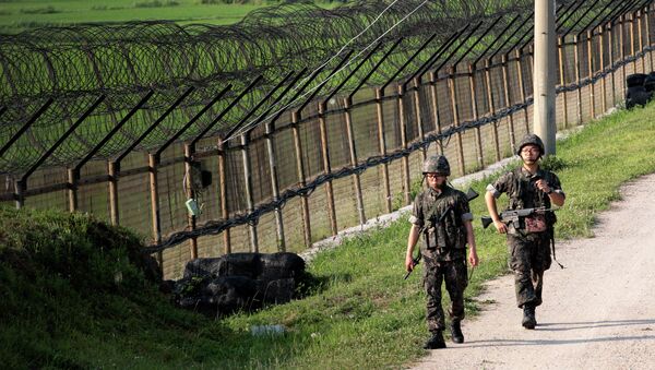 Militaires sud-coréens à la frontière avec le Nord - Sputnik Afrique