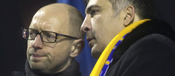 Arseni Iatseniouk et Mikhaïl Saakachvili - Sputnik Afrique