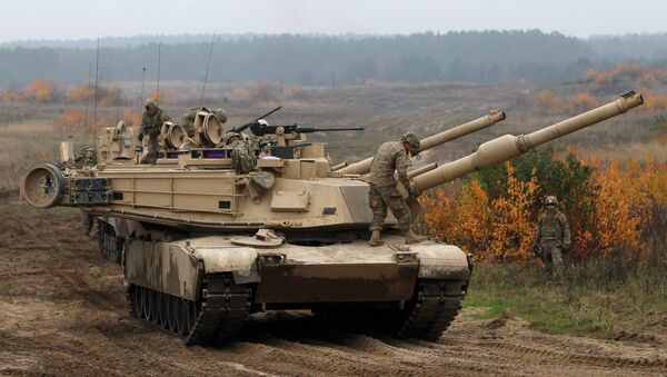 Les chars américains M1 Abrams - Sputnik Afrique