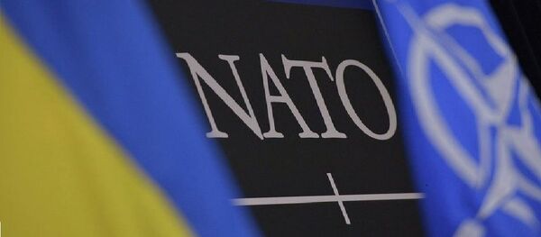 Les drapeaux de l'Ukraine et de l'Otan Les drapeaux de l'Ukraine et de l'Otan - Sputnik Afrique