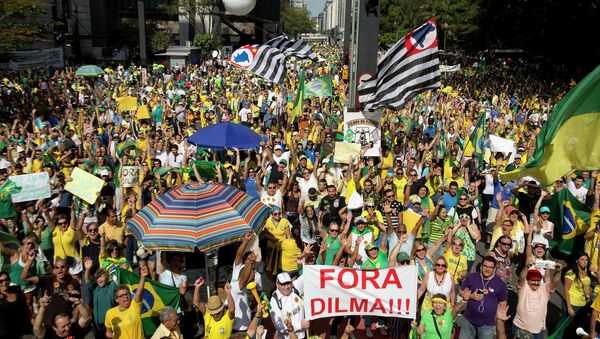 la manifestation au Brésil contre Dilma Rousseff - Sputnik Afrique