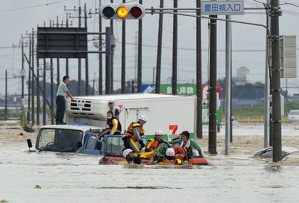 Les inondations au Japon - Sputnik Afrique