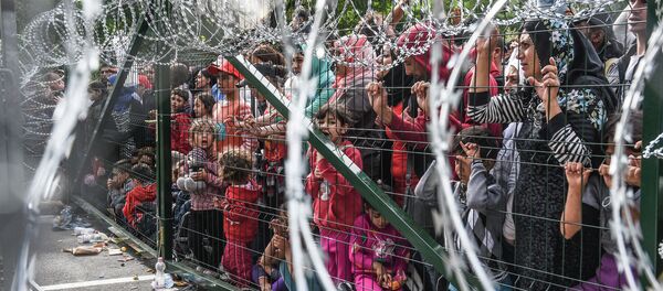 Réfugiés. Frontière entre la Hongrie et la Serbie - Sputnik Afrique