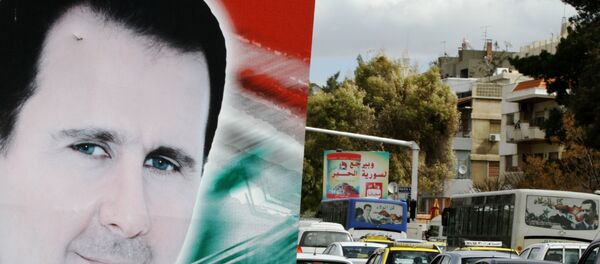 Portrait de président syrien Bashar al-Assad, Damas, Syrie - Sputnik Afrique