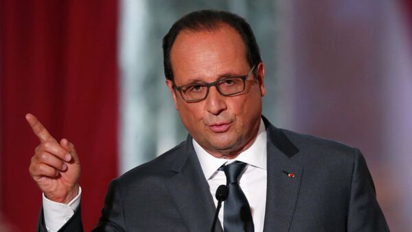French President Francois Hollande attends his news conference at the Elysee Palace in Paris, France, September 7, 2015. REUTERS/Charles Platiau - Sputnik Afrique