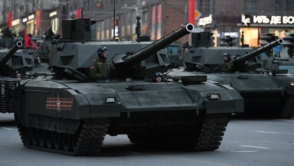 Armata T-14 during Victory Day Parade rehearsal in Moscow - Sputnik Afrique