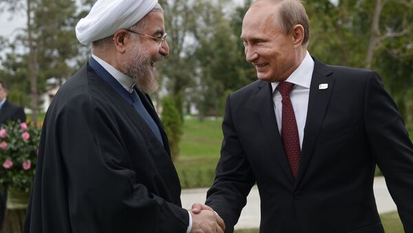 Vladimir Poutine, président russe, et Hassan Rohani, président iranien - Sputnik Afrique