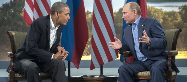 Le président russe Vladimir Poutine et le président américain Barack Obama - Sputnik Afrique