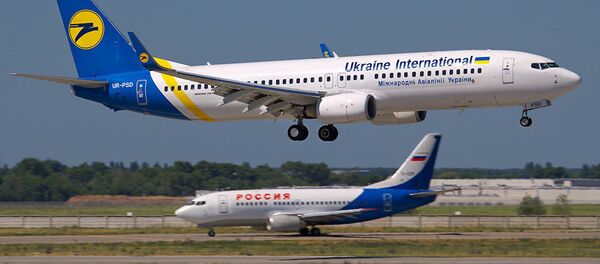 Avion de la plus grande compagnie aérienne ukrainienne, Ukraine International Airlines (UIA) - Sputnik Afrique