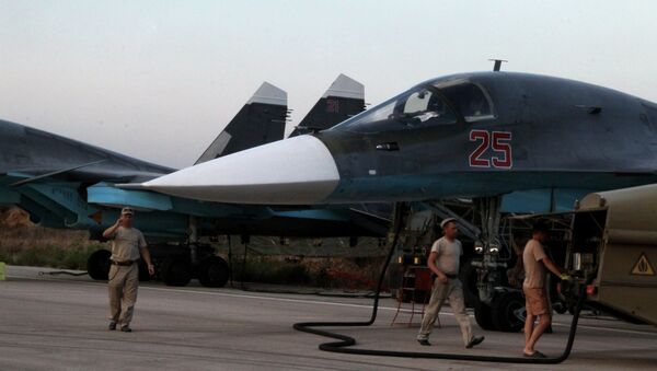 Российская боевая авиация на аэродроме около Латакии - Sputnik Afrique