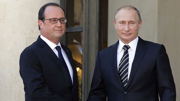 Francois Hollande et Vladimir Poutine - Sputnik Afrique