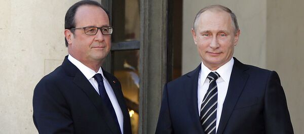 Francois Hollande et Vladimir Poutine - Sputnik Afrique