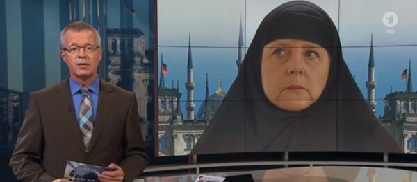 Merkel en burqa - Sputnik Afrique