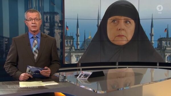 Merkel en burqa - Sputnik Afrique