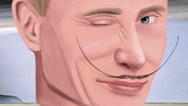 Portrait de Vladimir Poutine lors d'une exposition à Moscou - Sputnik Afrique