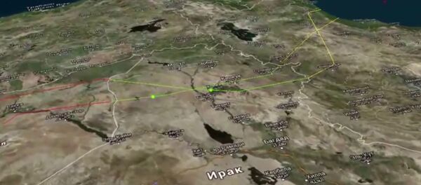 Trajectoire des missiles russes tirés contre l'EI en Syrie - Sputnik Afrique
