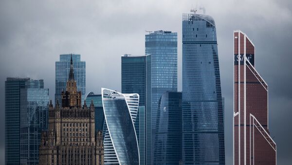 Siège du ministère russe des Affaires étrangères et les gratte-ciel de Moskva-City - Sputnik Afrique