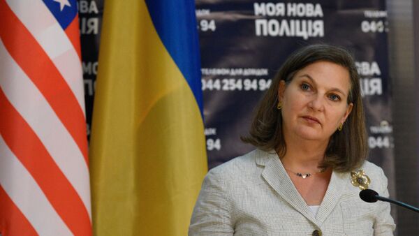 La sous-secrétaire d'Etat américaine Victoria Nuland à Kiev. Archive photo - Sputnik Afrique