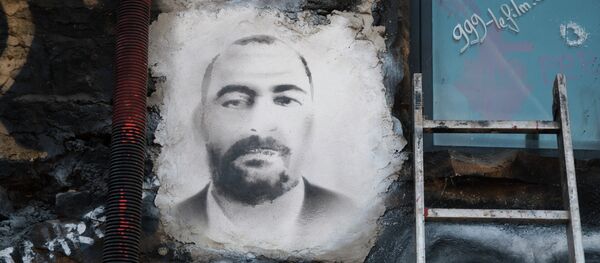 Painted portrait of Abu Bakr al-Baghdadi - Sputnik Afrique