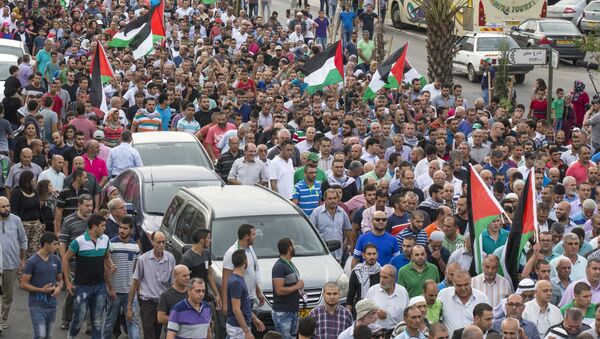 Des milliers d'Arabes israéliens rassemblés en solidarité avec les Palestiniens - Sputnik Afrique