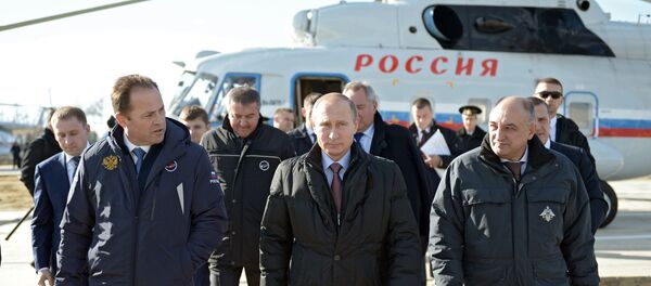 Poutine visite le chantier du cosmodrome Vostotchny - Sputnik Afrique