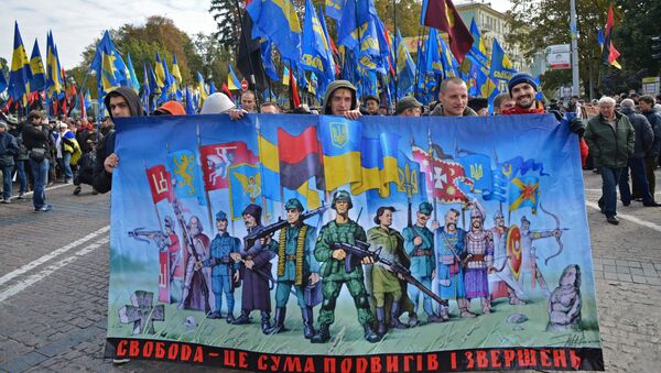 Ukraine: les nationalistes manifestent dans la capitale - Sputnik Afrique