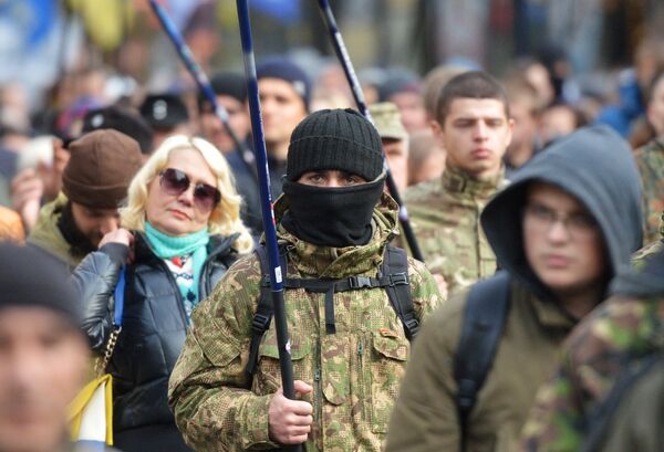 Ukraine: les nationalistes manifestent dans la capitale - Sputnik Afrique