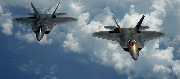 Chasseur américain furtif F-22 Raptor Chasseur américain furtif F-22 Raptor - Sputnik Afrique