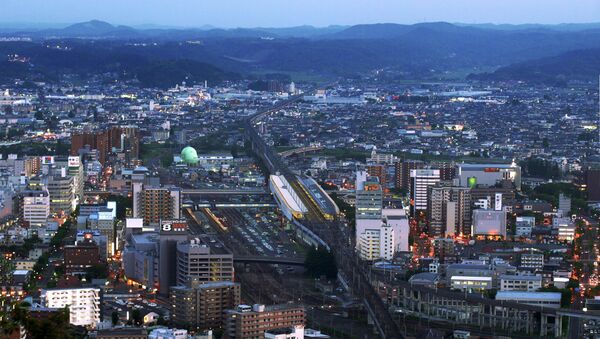 Fukushima Station and Shinkansen Tracks at Twilight - Sputnik Afrique