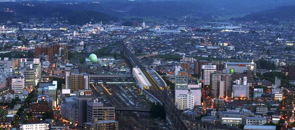 Fukushima Station and Shinkansen Tracks at Twilight - Sputnik Afrique