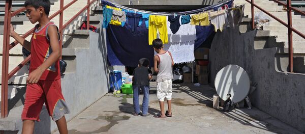 Un camp de réfugiés à Lattaquié Un camp de réfugiés à Lattaquié - Sputnik Afrique