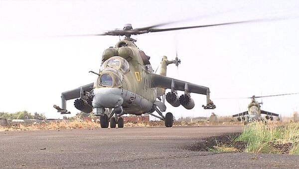 Des Mi-24 à la base aérienne de Lattaquié - Sputnik Afrique