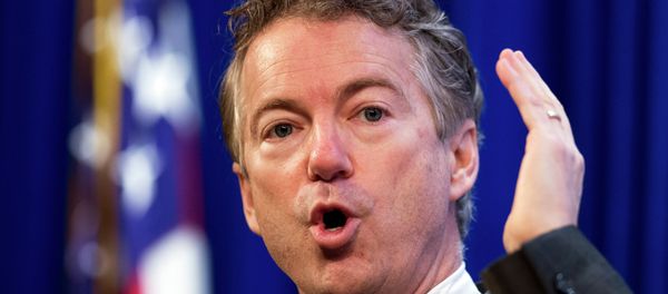 Senator Rand Paul, R-Ky., speaks at the Heritage Foundation’s Conservative Policy Summit in Washington. Campaigns for president in 2016 haven’t officially started. But Sen. Rand Paul is among several Republicans testing the political waters, and he’s making a stop in Nevada with the state’s first-in-the-West Republican caucus is a little more than a year away. - Sputnik Afrique