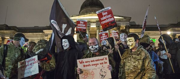 une manifestation Anonymous à Londres - Sputnik Afrique