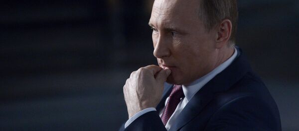 Russian President Vladimir Putin gives interview to Rossiya 1 TV anchor Vladimir Solovyov - Sputnik Afrique