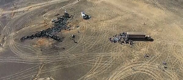 Lieu du crash de l'Airbus russe dans le Sinaï vu depuis un drone - Sputnik Afrique