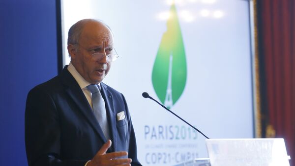 le chef de la diplomatie française Laurent Fabius, COP21 - Sputnik Afrique