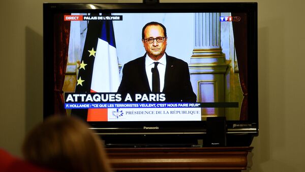 Françaois Hollande après les attaques à Paris - Sputnik Afrique