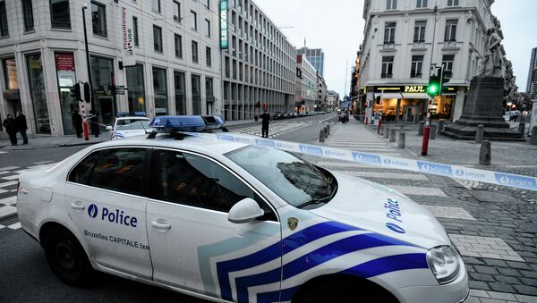 Une voiture de police à Bruxelles - Sputnik Afrique